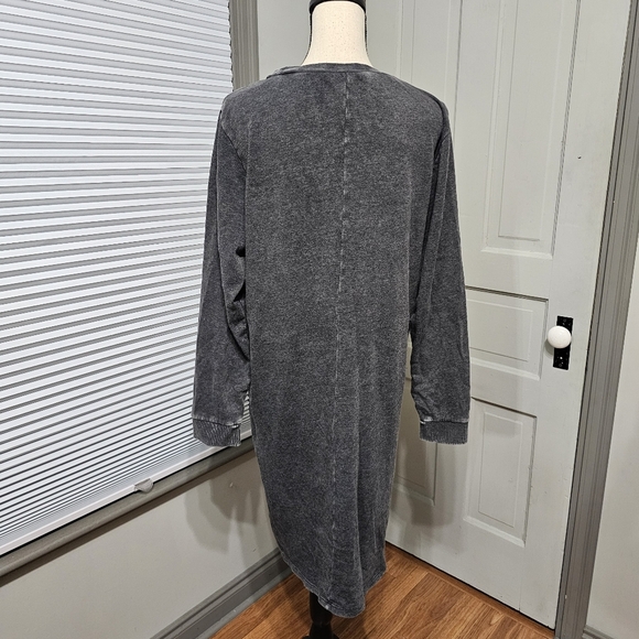 Torrid Pullover Dress - Cozy Fleece Black Mineral Wash - Picture 7 of 7